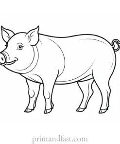 pig coloring page adult