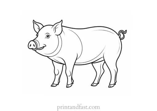 pig coloring page adult