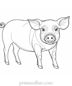 pig coloring page online