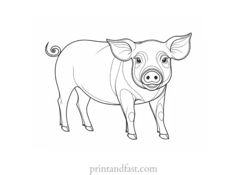 pig coloring page online