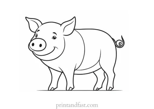 pig coloring page preschool