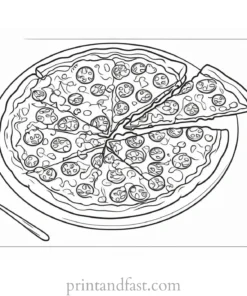 pizza coloring page activity