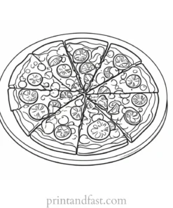 pizza coloring page download