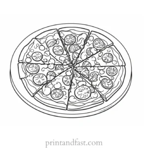 pizza coloring page download