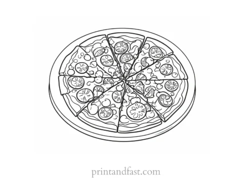 pizza coloring page download