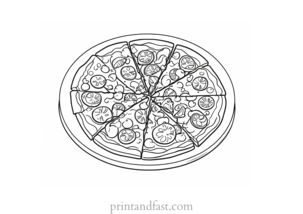 pizza coloring page download