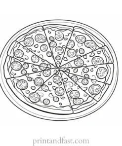 pizza coloring page for adults