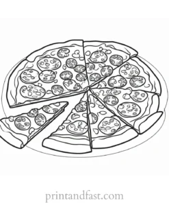 pizza coloring page to print