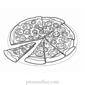 pizza coloring page to print