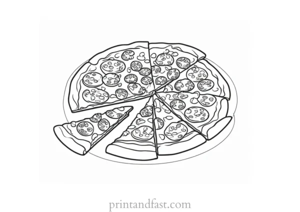 pizza coloring page to print