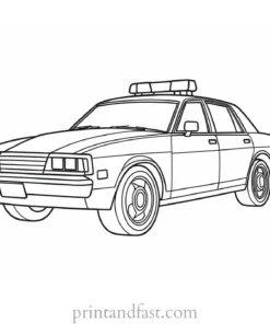 police car coloring page download