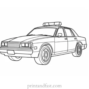 police car coloring page download