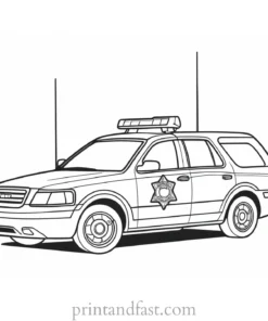 police car coloring page emergency vehicle