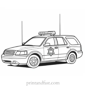 police car coloring page emergency vehicle