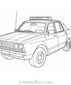 police car coloring page free