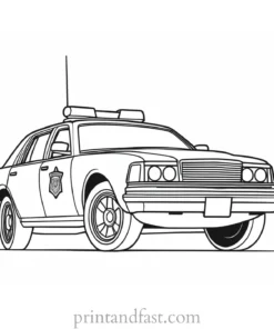 police car coloring page online