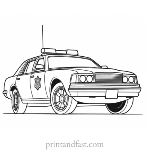 police car coloring page online