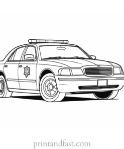 police car coloring page police officer