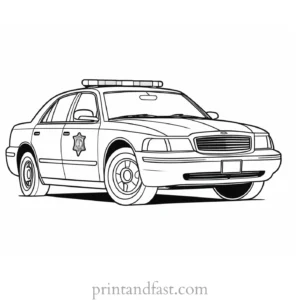 police car coloring page police officer