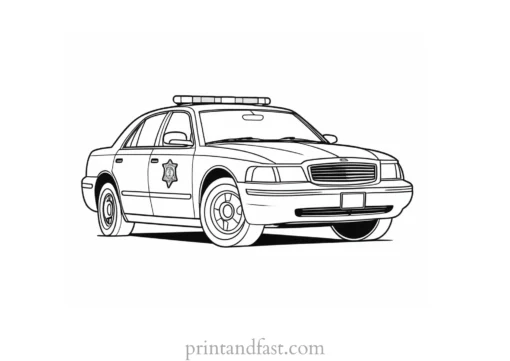 police car coloring page police officer