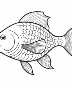 preschool fish coloring page