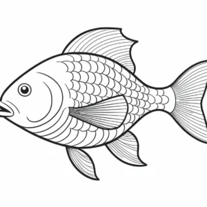 preschool fish coloring page