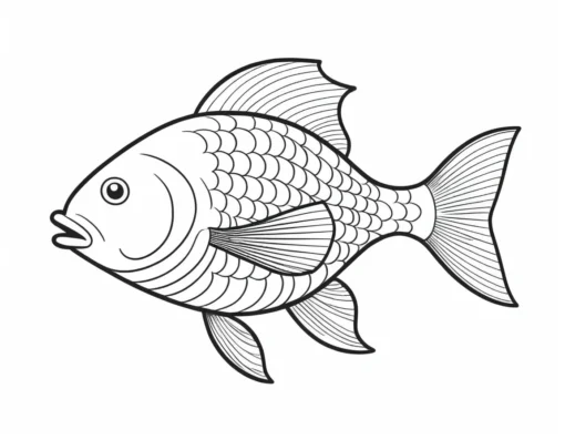 preschool fish coloring page