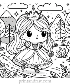 princess coloring page adventure