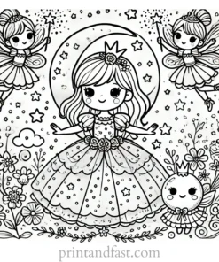 princess coloring page enchanted