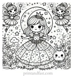 princess coloring page enchanted