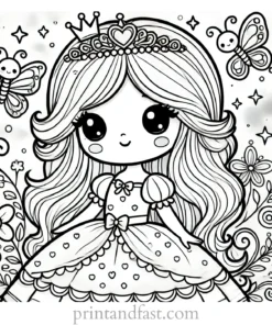 princess coloring page fairy tale