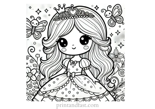 princess coloring page fairy tale