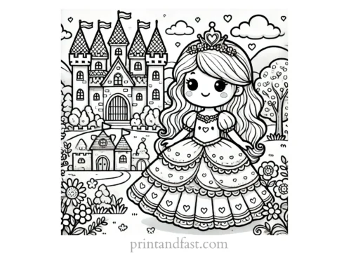 princess coloring page kingdom