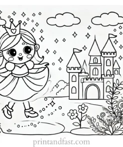 princess coloring page magical kingdom