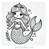 princess coloring page mermaid