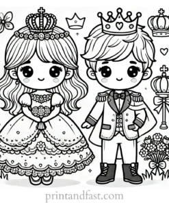 princess coloring page prince