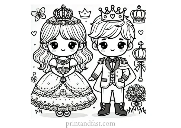 princess coloring page prince