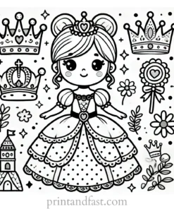 princess coloring page queen