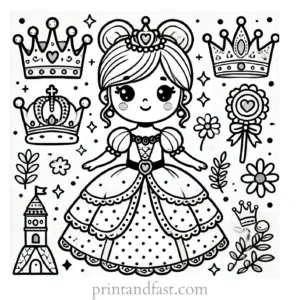 princess coloring page queen