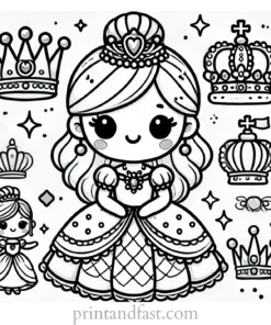 princess coloring page royal