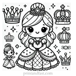 princess coloring page royal