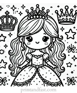 princess coloring page tiara