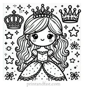 princess coloring page tiara