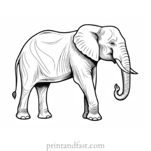 printable elephant coloring page