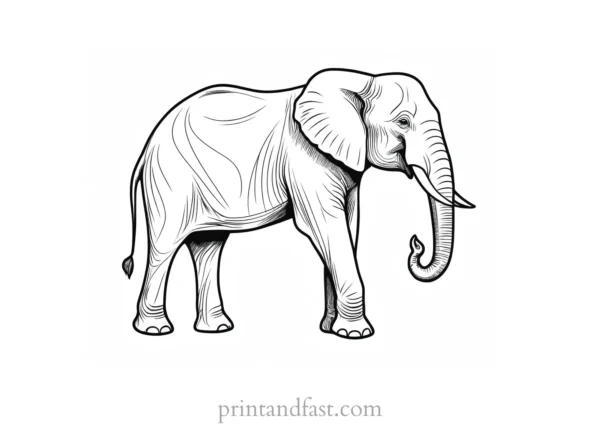 printable elephant coloring page