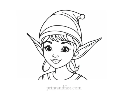 printable elf coloring page