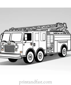 printable fire truck coloring page