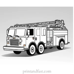 printable fire truck coloring page