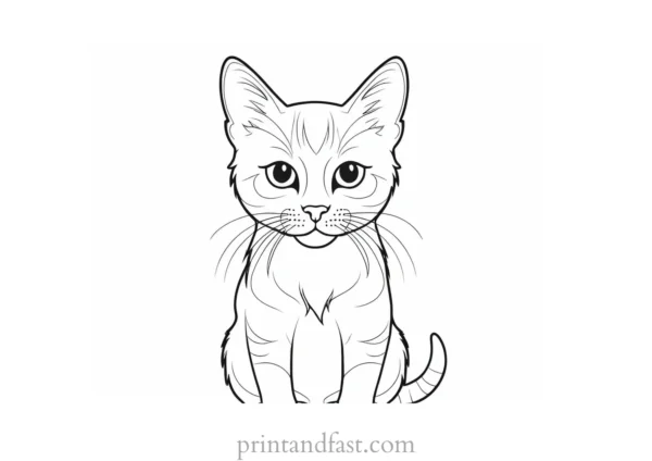 printable kitten coloring page