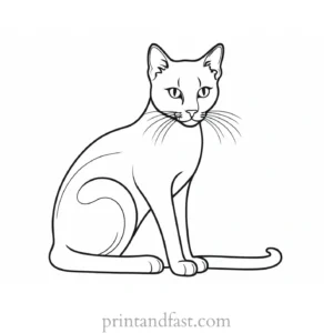 printable kitty coloring page